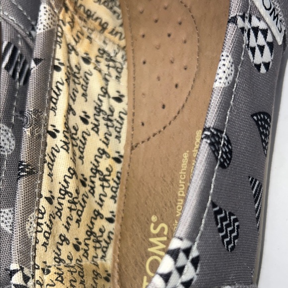 Toms Black and White Patterned Gray Slip-Ons - Picture 10 of 10